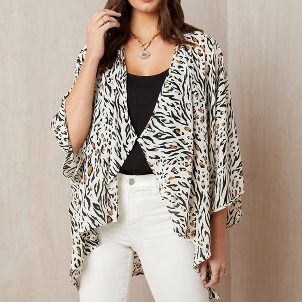 Karen kane drape front jacket